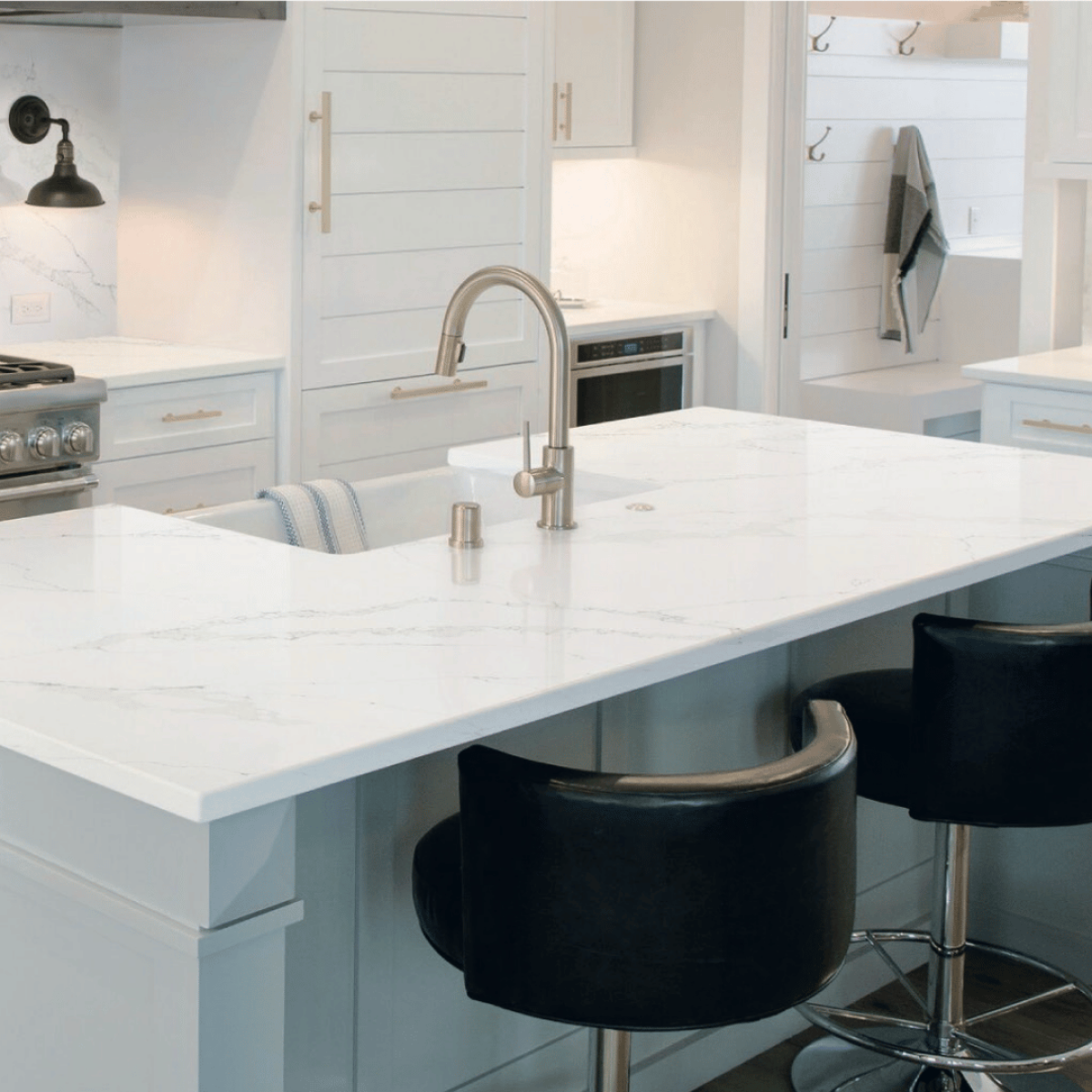 Calacatta Old Stain Quartz Stone engineered quartz slab, full slab at StoneX USA, West Allis WI