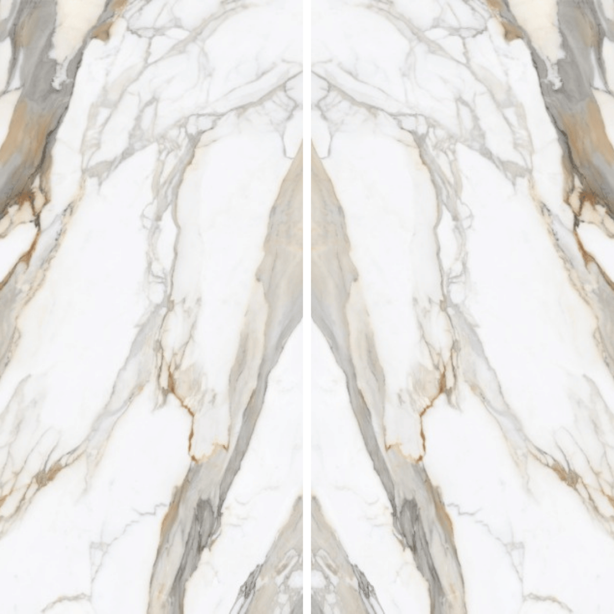 Calacutta Royale porcelain slab slab, full slab on the rack at StoneX USA, West Allis WI