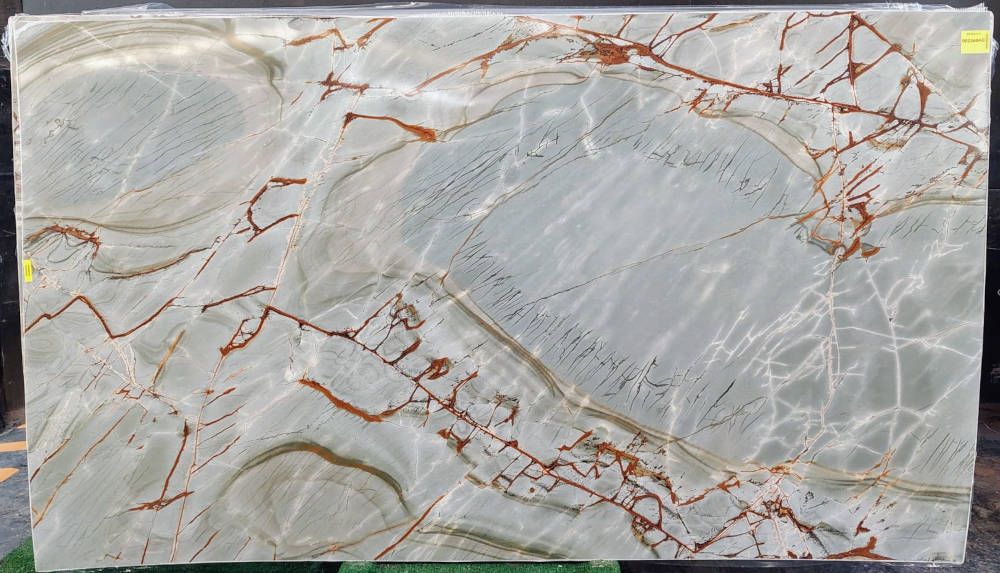 Azure Gem Honed Quartzite and Blue Roma Polished Quartzite