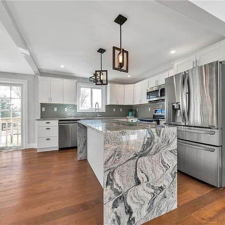 white granite countertops