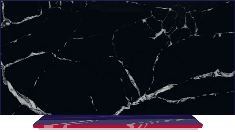 Calacatta Black Diamond quartz slab