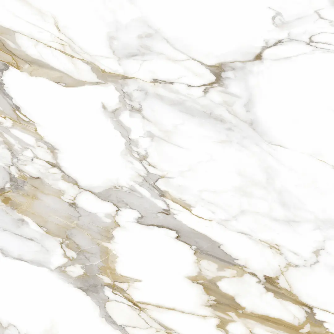 Calacatta Gold HD quartz surface showing the gold and grey vein structure