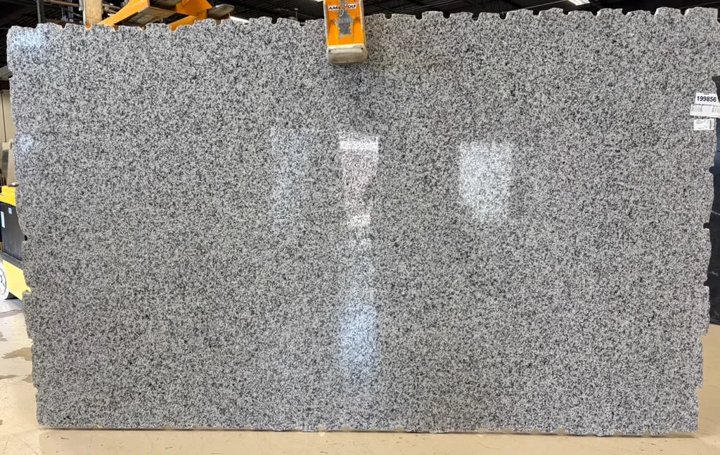 Fortaleza Polished Granite slab, white granite with polished finish, full slab at StoneX USA, West Allis, WI near Milwaukee