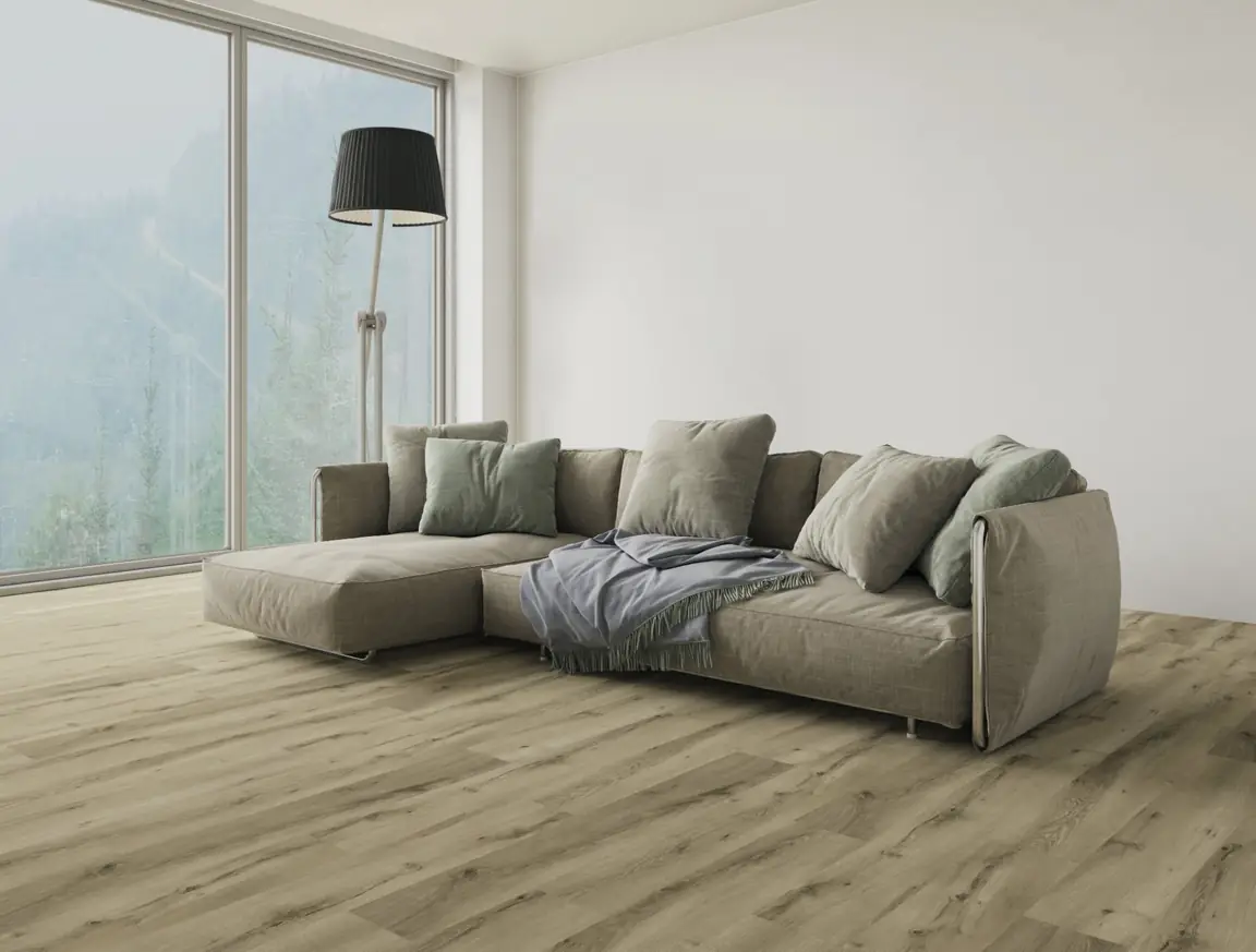 Classic Smoked Oak 5mm SPC Vinyl Flooring room scene