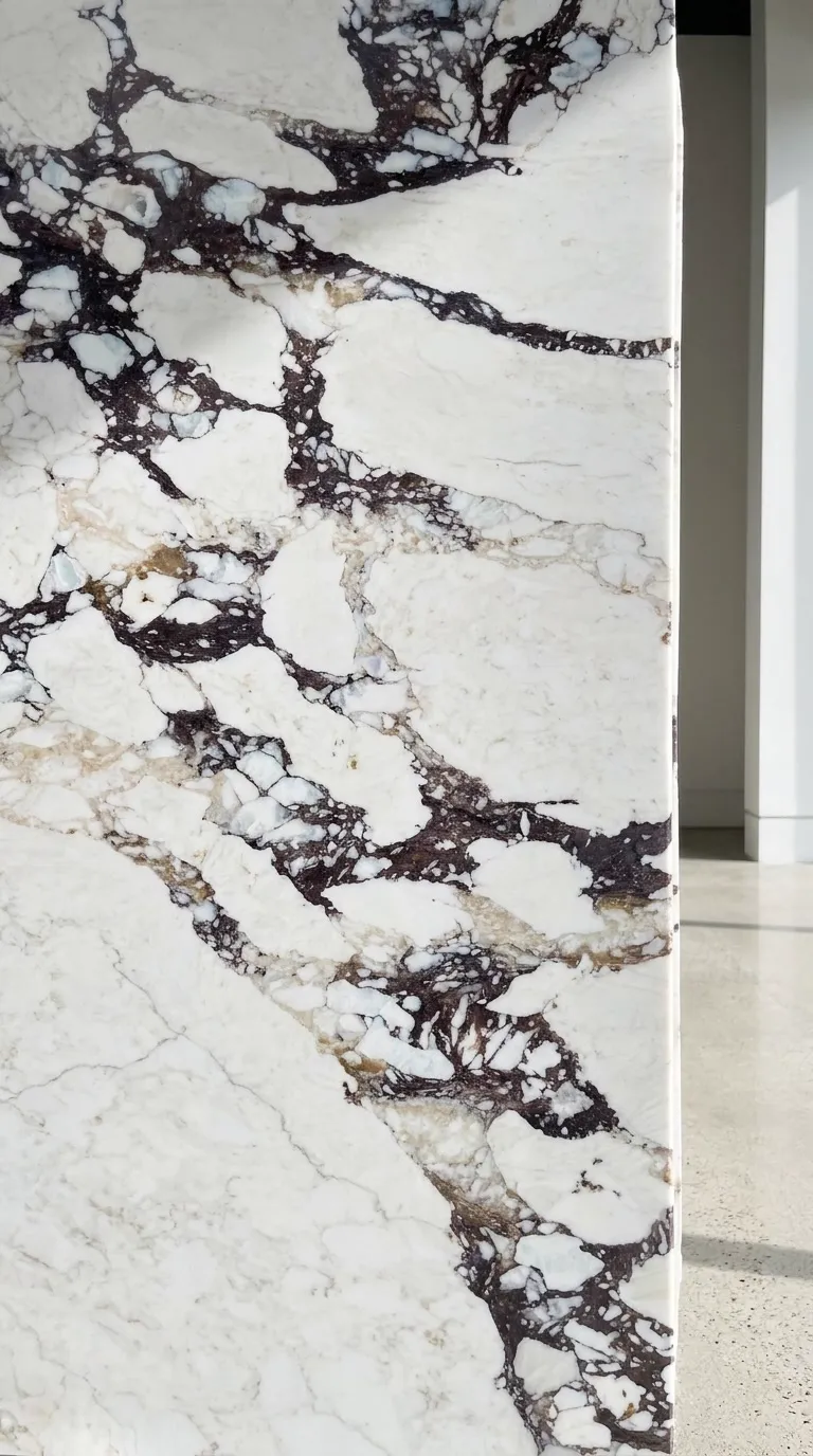 Violet Polished quartz slab — The surface up close - pattern, grain and finish | StoneX USA, West Allis WI