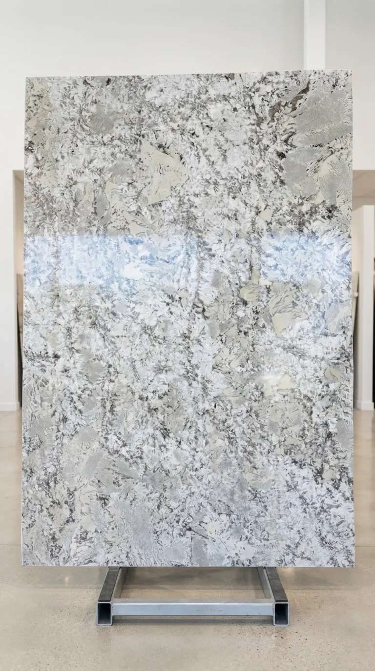 Zurich Polished granite slab — The full slab as it stands in our West Allis gallery | StoneX USA, West Allis WI