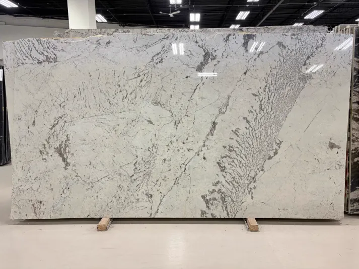 Monalisa Polished Marble slab, white marble with polished finish, full slab at StoneX USA, West Allis, WI near Milwaukee