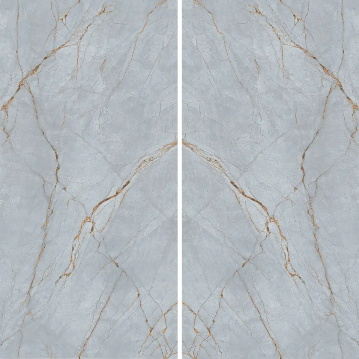 Blue Roma Porcelain Stone porcelain slab, full slab on the rack at StoneX USA, West Allis WI
