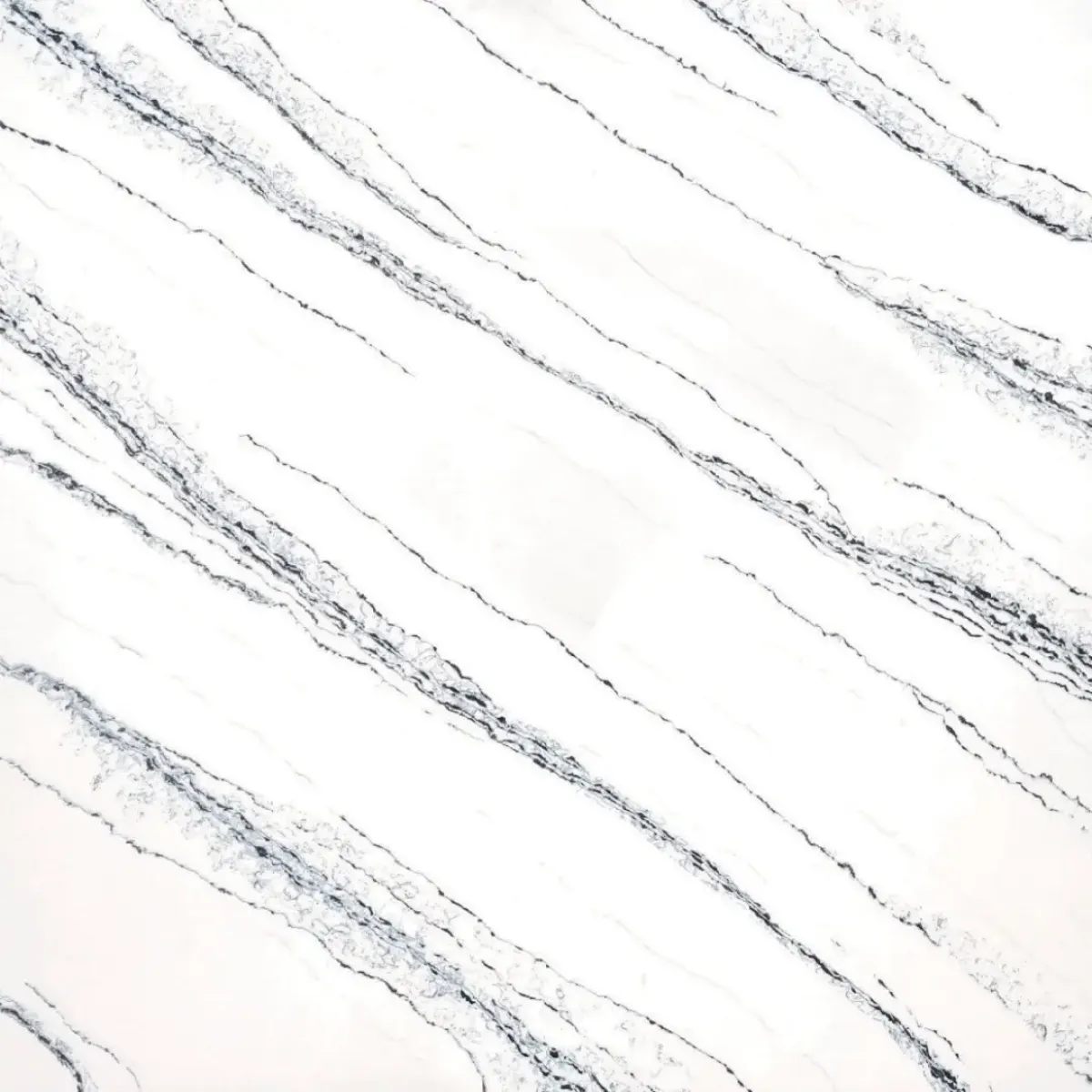 Golden Way Quartz Stone engineered quartz slab, full slab on the rack at StoneX USA, West Allis WI