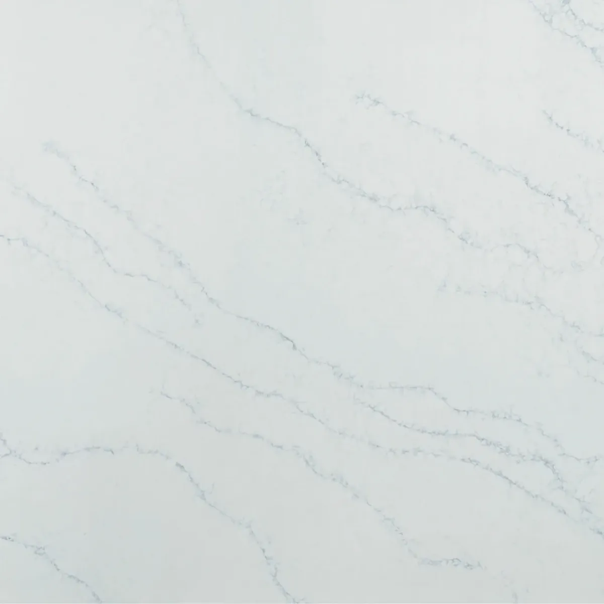 Sky Blue Quartz Stone engineered quartz slab, full slab on the rack at StoneX USA, West Allis WI