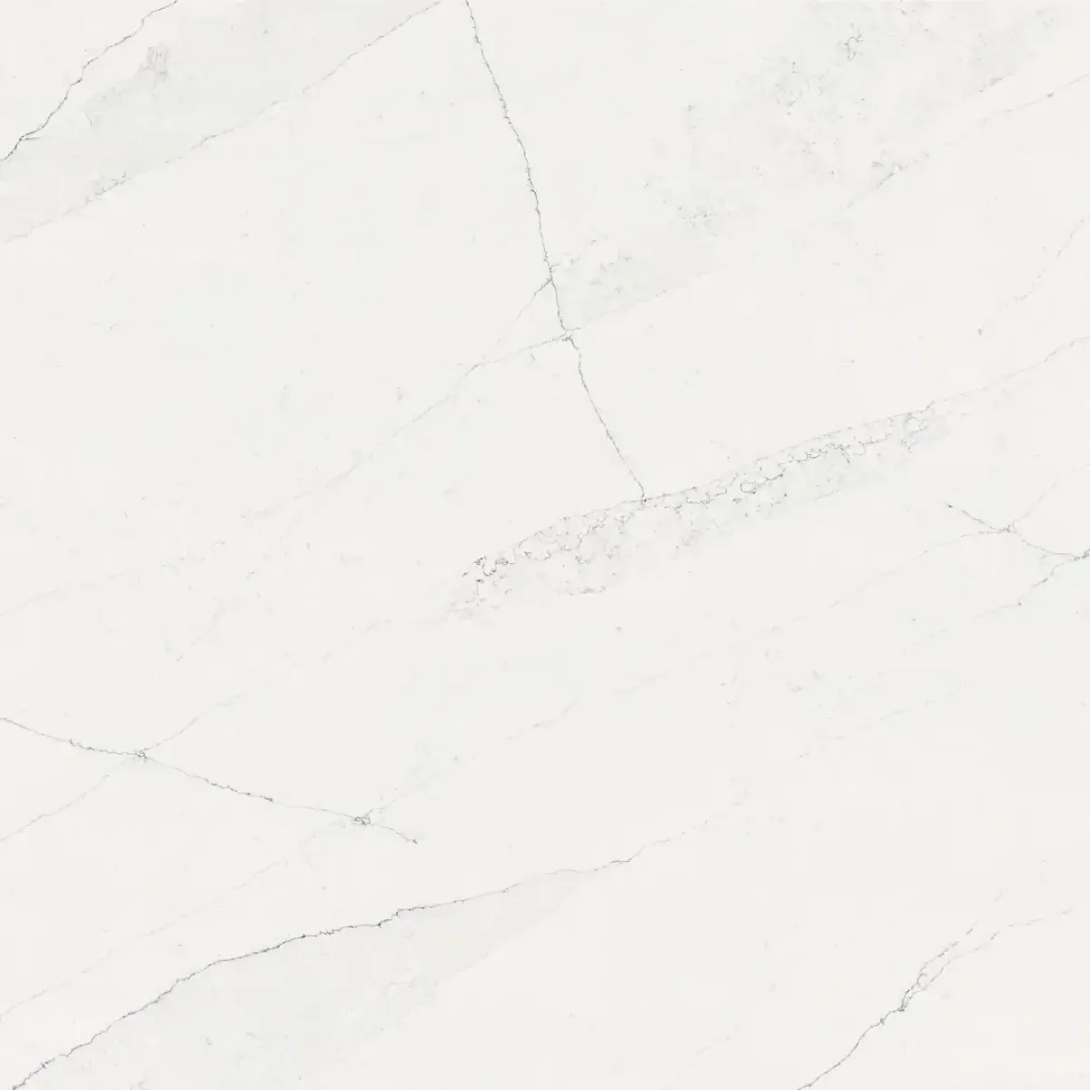 Calacatta Venatino Quartz Stone engineered quartz slab, full slab on the rack at StoneX USA, West Allis WI