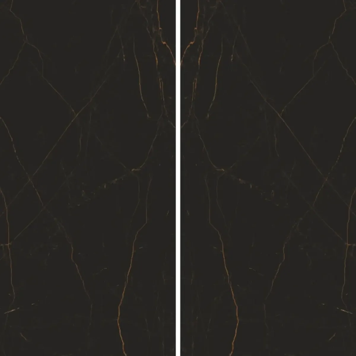 Black Noir porcelain slab, veining detail, StoneX USA slab gallery near Milwaukee