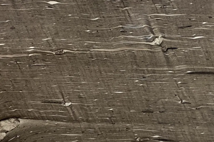 Brown Silk granite slab with polished finish, warm brown with silky banded movement, veining detail, StoneX USA slab gallery near Milwaukee