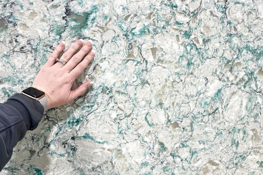 Fresco Antico engineered quartz slab, full slab at StoneX USA, West Allis WI